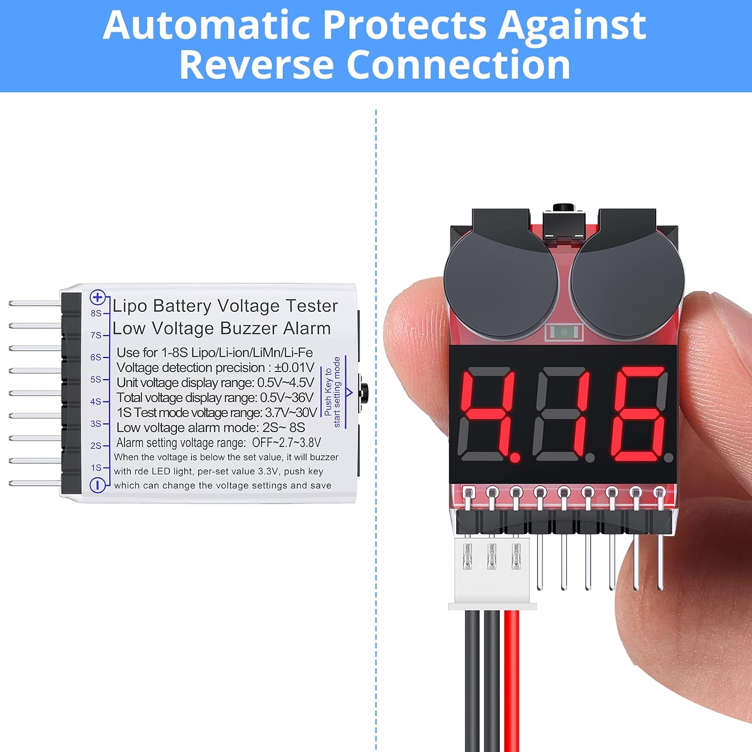 Oike 1-8S 2IN1 Lipo Battery Vo - огляд і ціна Drone Battery Voltage Checker