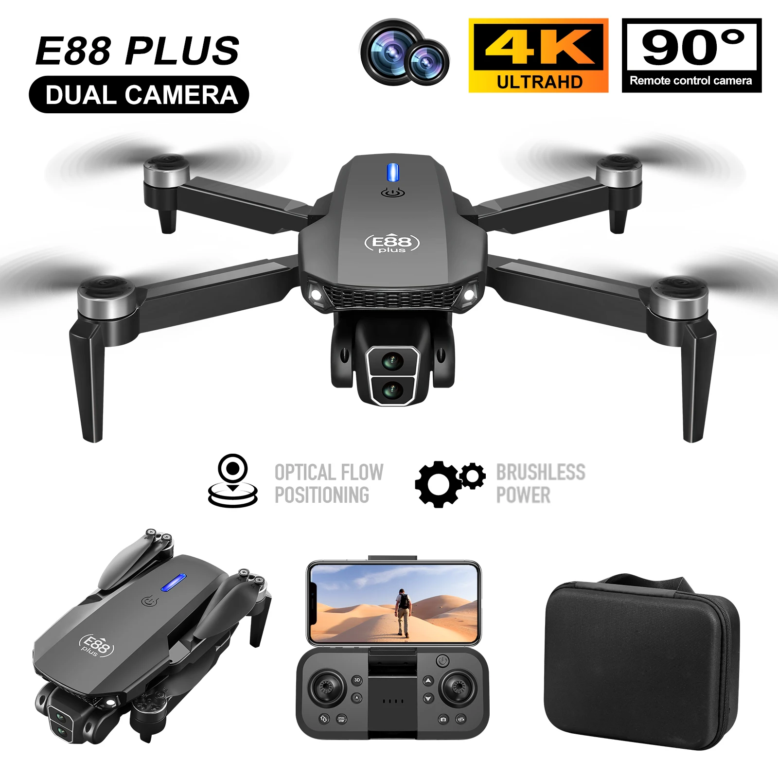 New E88 Plus Quadcopter Drone: - огляд і ціна Drone Battery Case