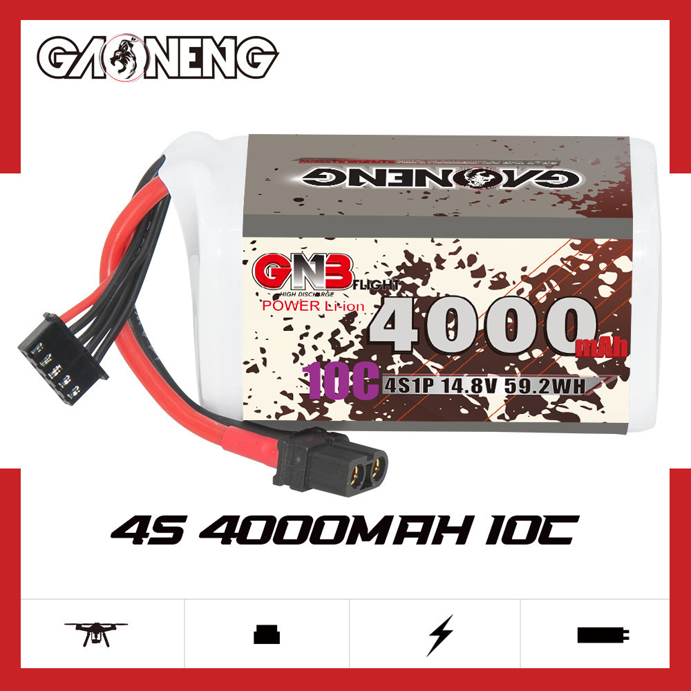 GNB 4000mAh 4S 14.8V 10C 20C W - огляд і ціна Drone Battery Connector