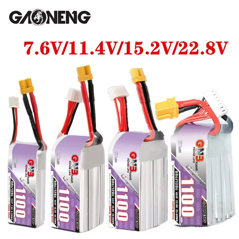 GNB 1100mAh 2S 3S 4S 6S 60C/12 - огляд і ціна Drone Battery Connector